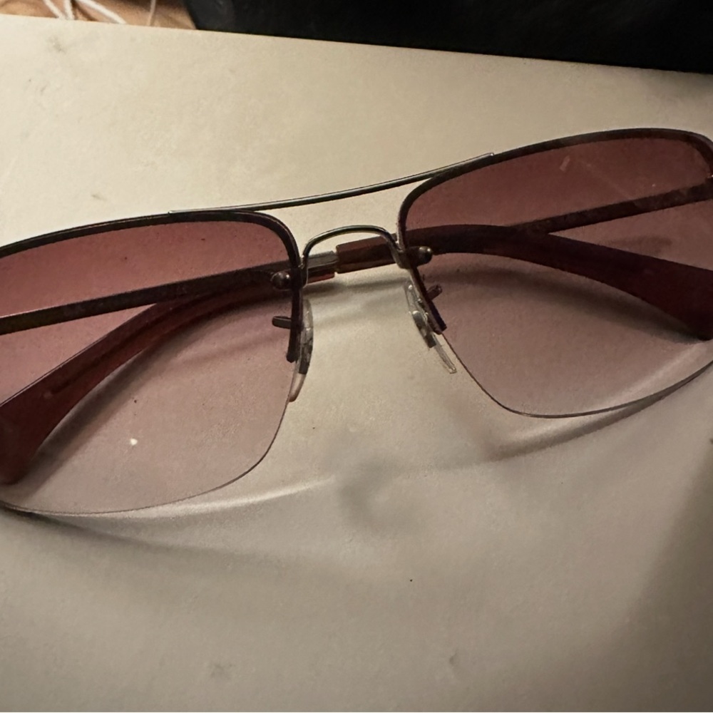 Ray-Ban Rose-Tinted Aviator Sunglasses